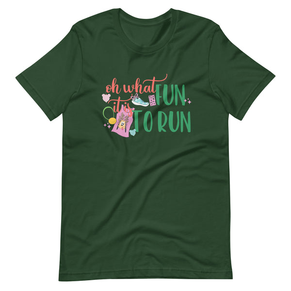 runDisney Oh what fun red and green 12ks of Christmas Virtual Running Disney Unisex t-shirt