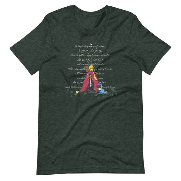 Sword in the Stone T-Shirt King Arthur with Archimedes and Merlin Adult Unisex T-Shirt