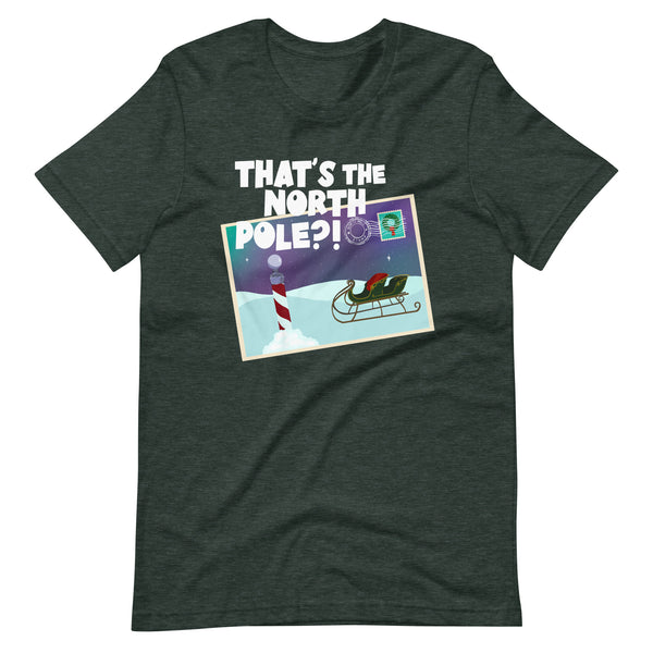 Santa Clause Shirt that's the North Pole Postcard Disney Christmas Unisex t-shirt