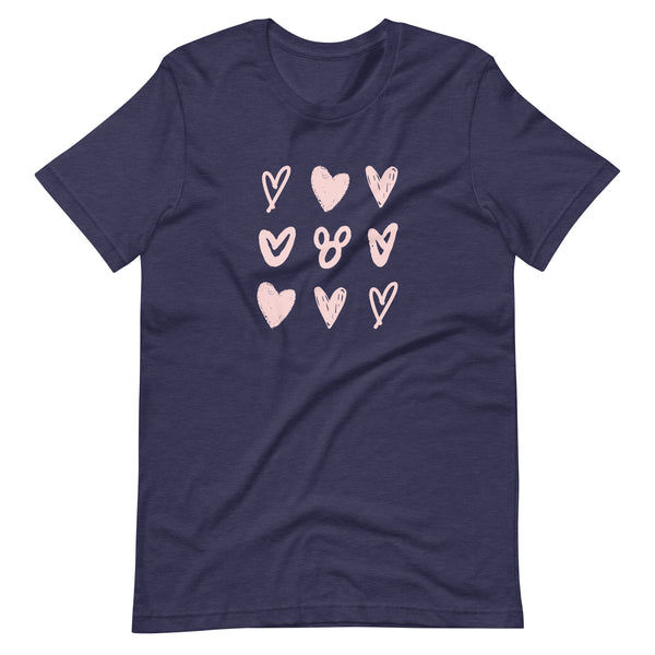 Mickey Hearts T-Shirt Disney Valentines Day Hearts and Mickeys Love T-Shirt