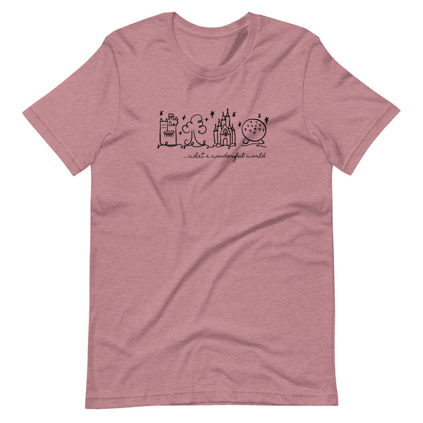 Disney World Parks T-Shirt What a Wonderful World Disney Adult Unisex T-Shirt