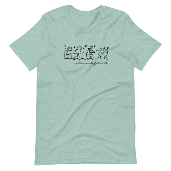 Disney World Parks T-Shirt What a Wonderful World Disney Adult Unisex T-Shirt