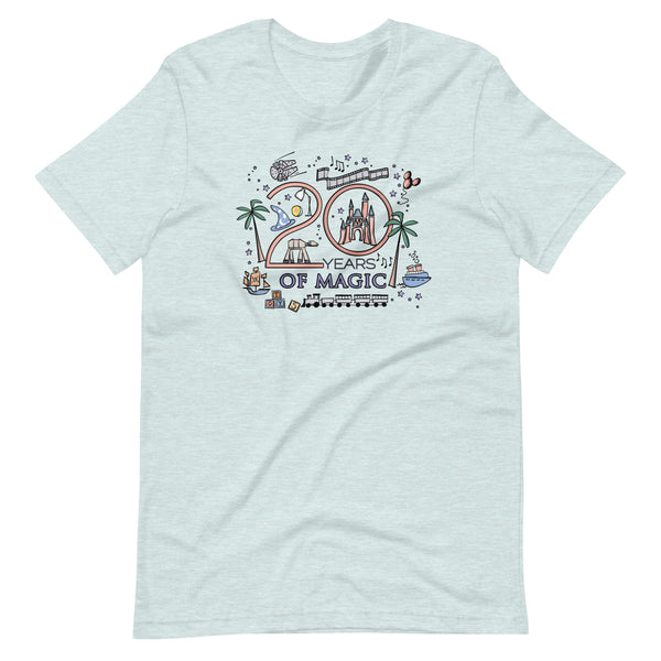 Disney 20th Birthday T-Shirt Disney Anniversary Shirt 20 Years of Magic Milestone Birthday Disney Parks Cruise T-Shirt