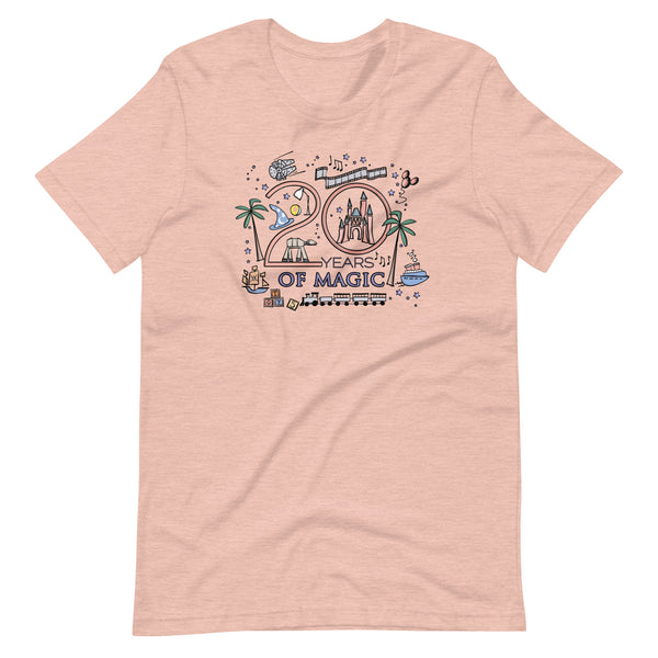 Disney 20th Birthday T-Shirt Disney Anniversary Shirt 20 Years of Magic Milestone Birthday Disney Parks Cruise T-Shirt