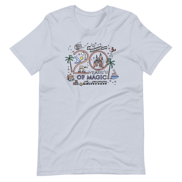 Disney 20th Birthday T-Shirt Disney Anniversary Shirt 20 Years of Magic Milestone Birthday Disney Parks Cruise T-Shirt