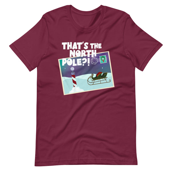 Santa Clause Shirt that's the North Pole Postcard Disney Christmas Unisex t-shirt
