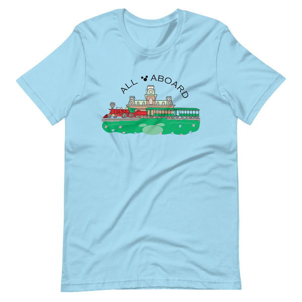 Disney Train All Aboard Disney Railroad Shirt Disney Shirt Unisex t-shirt