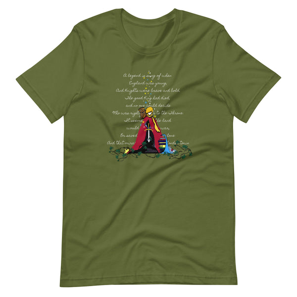Sword in the Stone T-Shirt King Arthur with Archimedes and Merlin Adult Unisex T-Shirt