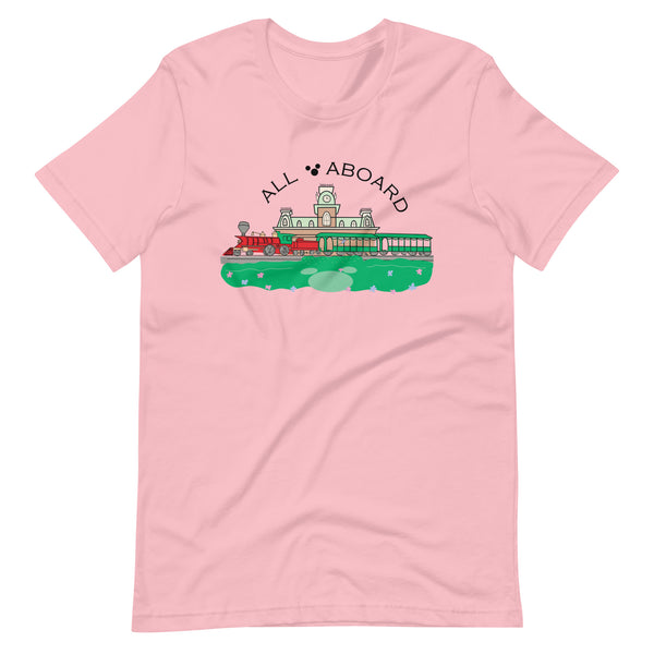 Disney Train All Aboard Disney Railroad Shirt Disney Shirt Unisex t-shirt