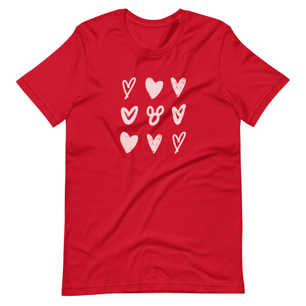 Mickey Hearts T-Shirt Disney Valentines Day Hearts and Mickeys Love T-Shirt