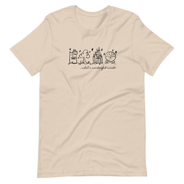 Disney World Parks T-Shirt What a Wonderful World Disney Adult Unisex T-Shirt