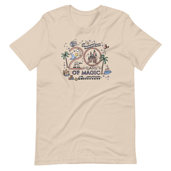 Disney 20th Birthday T-Shirt Disney Anniversary Shirt 20 Years of Magic Milestone Birthday Disney Parks Cruise T-Shirt
