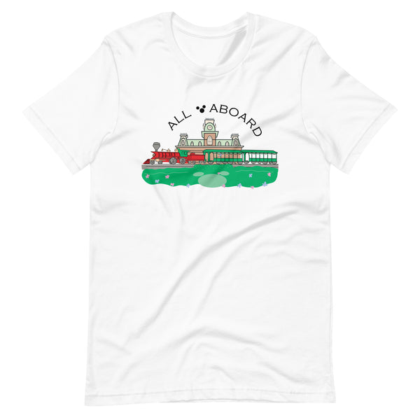 Disney Train All Aboard Disney Railroad Shirt Disney Shirt Unisex t-shirt