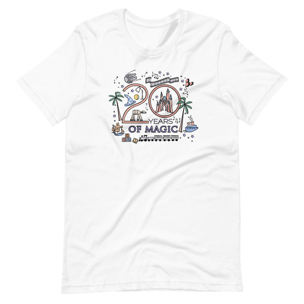 Disney 20th Birthday T-Shirt Disney Anniversary Shirt 20 Years of Magic Milestone Birthday Disney Parks Cruise T-Shirt