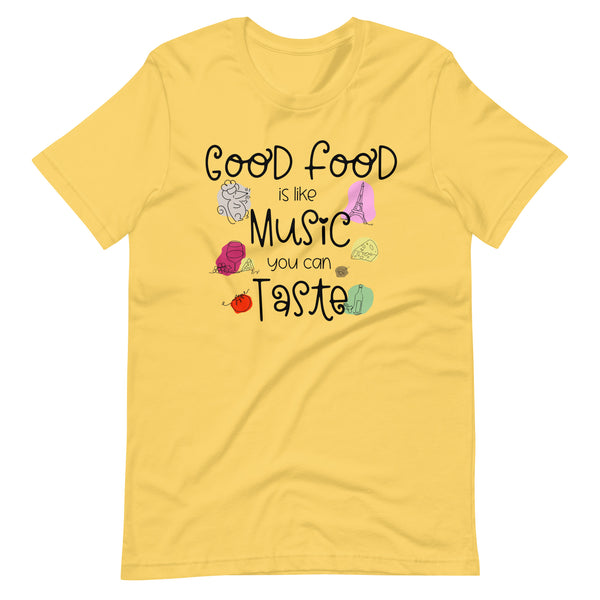 Remy Food and Wine Disney Shirt Food is like Music You Can Taste Epcot Unisex t-shirt