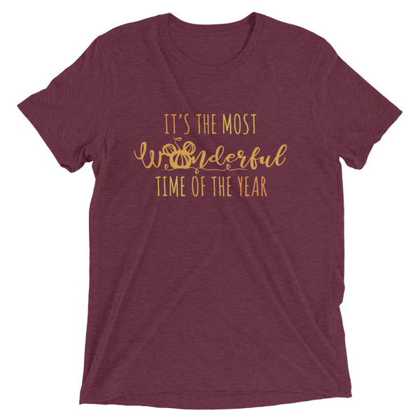 Mickey Pumpkin Fall T-shirt TRIBLEND Disney Halloween It's the Most Wonderful Time of the The Year Fall Triblend T-Shirt
