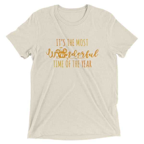 Mickey Pumpkin Fall T-shirt TRIBLEND Disney Halloween It's the Most Wonderful Time of the The Year Fall Triblend T-Shirt