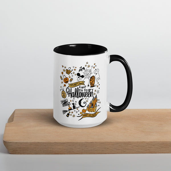 Disney Halloween Coffee Cup Disney Not So Scary Halloween Magic Kingdom Mug with Color Inside