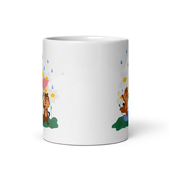 Chip and Dale Spring Mug Disney Mug Spring Rain Glossy Mug