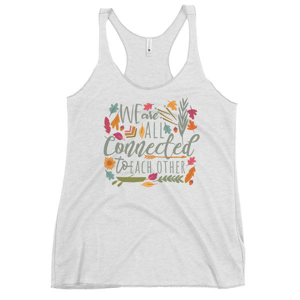 Pocahontas Tank Top We are All Connected Disney Fall Shirt Disney Colors of the Wind Women's Racerback Tank