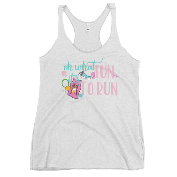 runDisney tank Oh what fun 12ks of Christmas Virtual Running Disney Women's Racerback Tank