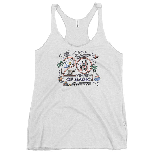 Disney 20th Birthday Tank Top Disney Anniversary Shirt 20 Years of Magic Milestone Birthday Disney Parks Cruise Tank Top