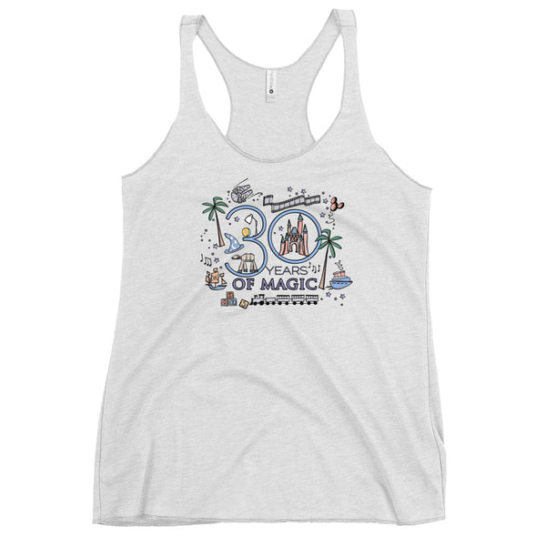 Disney 30th Birthday Tank Top Disney Anniversary Shirt 30 Years of Magic Milestone Birthday Disney Parks Cruise Tank Top