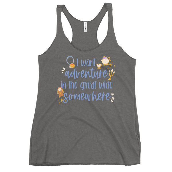 runDisney Beauty and the Beast Adventure Disney running Women's Racerback Tank