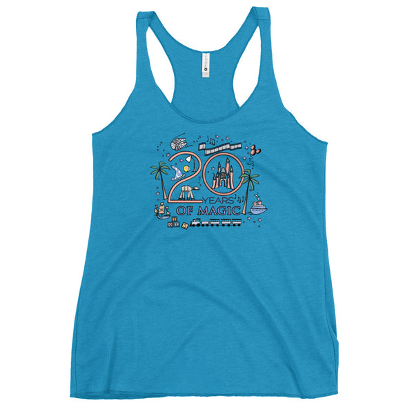 Disney 20th Birthday Tank Top Disney Anniversary Shirt 20 Years of Magic Milestone Birthday Disney Parks Cruise Tank Top