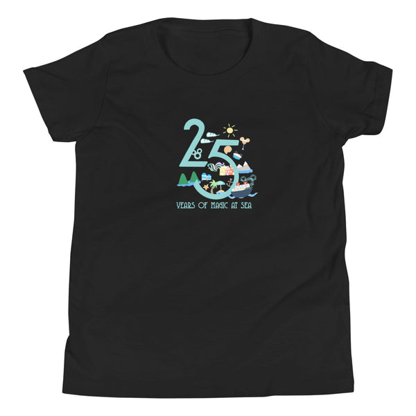 Disney Cruise Line Kids 25 year silver anniversary DCL Disney cruise Youth Short Sleeve T-Shirt