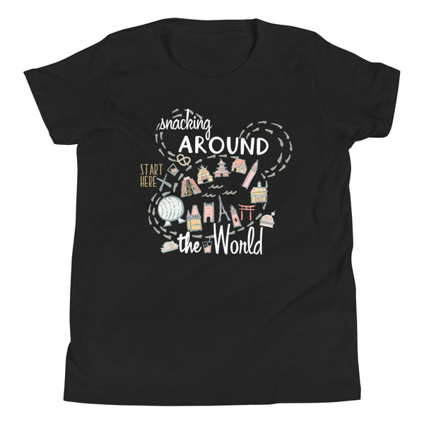 Epcot Snacking Around the World Kid's Shirt Epcot Food Disney Shirt Food and Wine Festival Kid's Tee Shirt