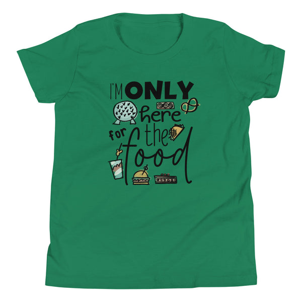 Epcot Food and Wine Kid's Shirt, I'm Only Here for the Food, Disney Shirt Food and Wine Festival Kid's Tee