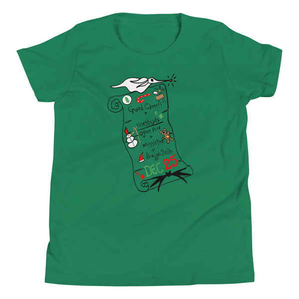 Nightmare Before Christmas List Kid's Shirt Zero Christmas Disney Shirt Nightmare Christmas Kid's Shirt