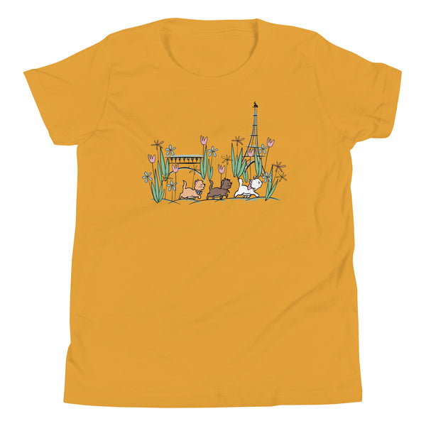 The Aristocats Kid's Shirt Paris in the Springtime Disney Shirt Flower and Garden Epcot France Kids Tee