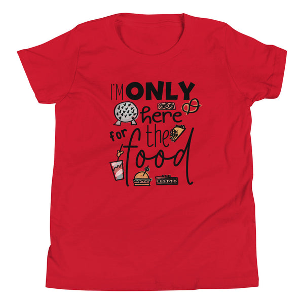 Epcot Food and Wine Kid's Shirt, I'm Only Here for the Food, Disney Shirt Food and Wine Festival Kid's Tee