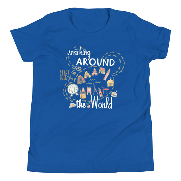 Epcot Snacking Around the World Kid's Shirt Epcot Food Disney Shirt Food and Wine Festival Kid's Tee Shirt