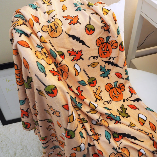 Mickey Pumpkin Halloween Blanket Disney Halloween Boo to You Fleece Throw Blanket