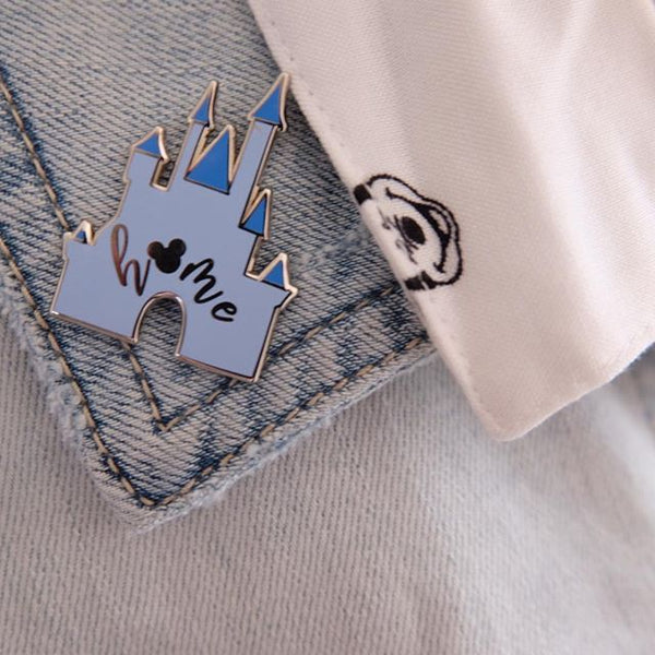 Cinderella Castle BLUE Mickey Home Hard Enamel Pin  READY TO SHIP