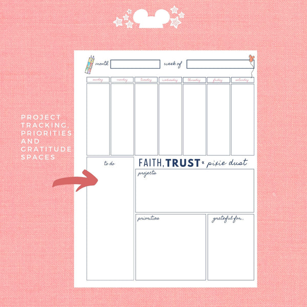 Disney CALENDER INSERTS Planner Printable