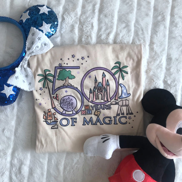 Disney 50th T-Shirt Disney Milestone 50th Birthday Disney 50th Wedding Anniversary 50 Years of Magic T-Shirt