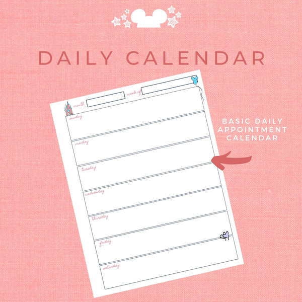 Disney CALENDER INSERTS Planner Printable