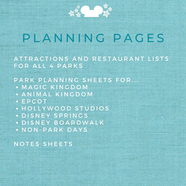 Disney World Vacation Planner DELUXE Planner Printable