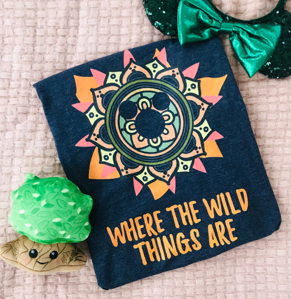 Where the Wild Things Are Animal Kingdom Shirt Mickey Mandala Disney T-Shirt