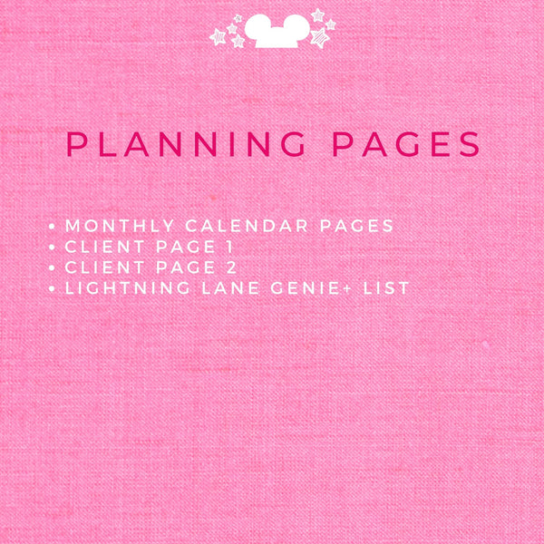 Disney Vacation Planner TRAVEL AGENT CLIENT SHEETS Planner Printable