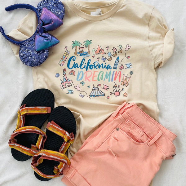 Disneyland T-Shirt California Dreamin' Tee Disney Inspired Icon Unisex T-Shirt