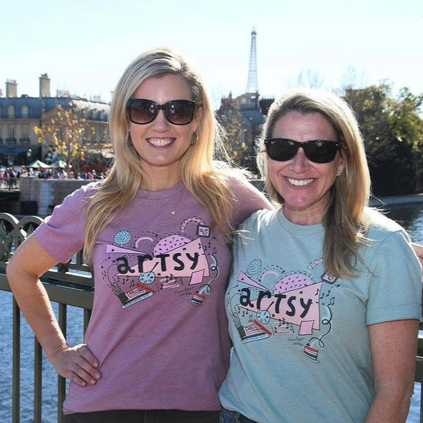Artsy Disney T-Shirt Epcot Festival of the Arts Hidden Mickey Artsy T-Shirt