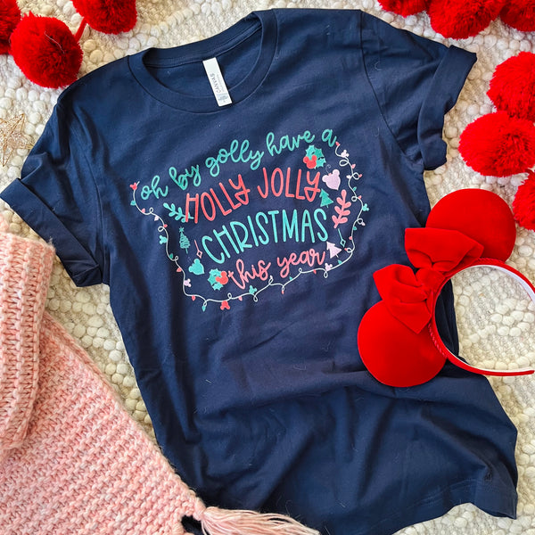Rudolph the Red Nosed Reindeer T-Shirt Vintage Mickey Christmas Oh By Golly Holiday T-shirt