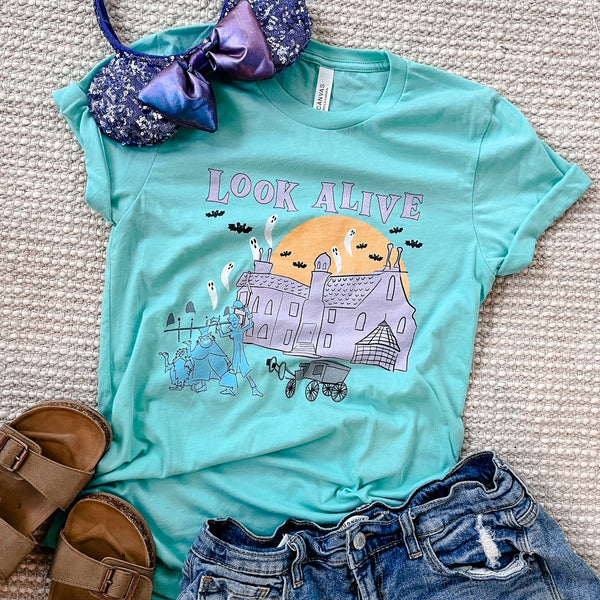Haunted Mansion Look Alive Grim Grinning Ghosts Disney shirt Unisex t-shirt