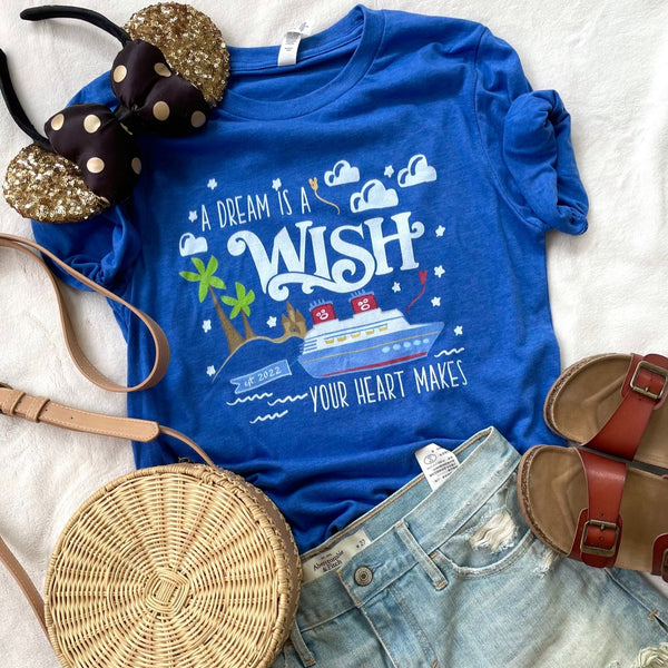 Disney Wish T-Shirt Disney Cruise A Dream is a Wish Your Heart Makes Wish Cruise T-Shirt