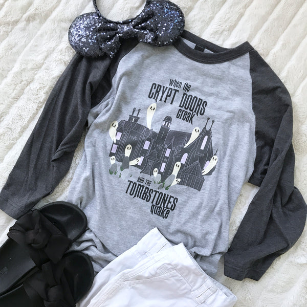 Disney Haunted Mansion Grim Grinning Ghosts Halloween Raglan